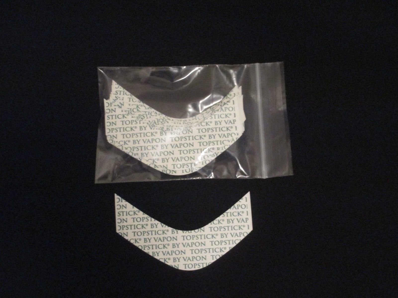 Vapon Topstick B Curve Hairpiece Tape, 100 Double~Sided Strips, 3″ Clear