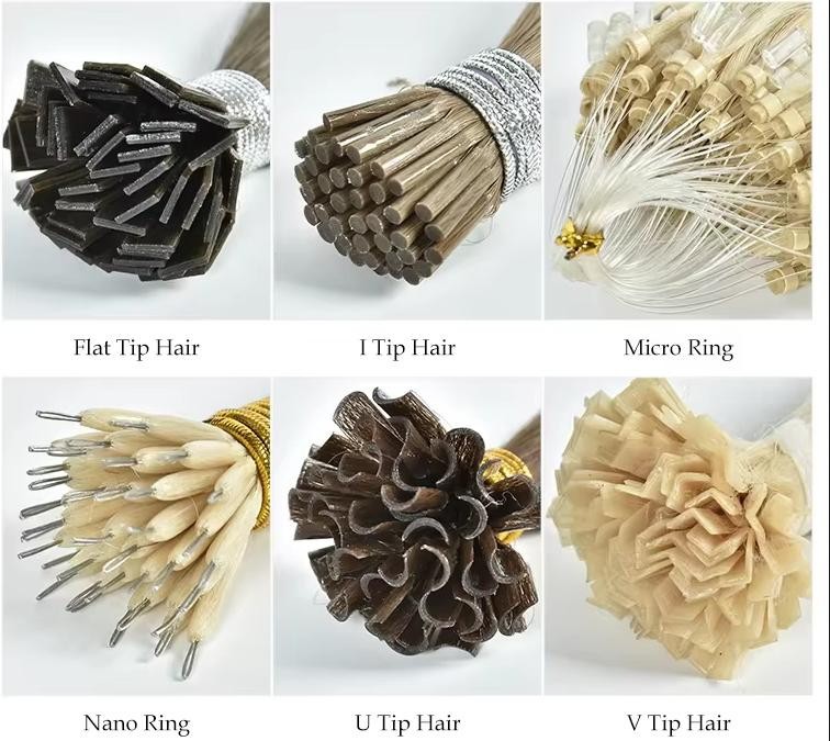 Curly WavyPre Bonded Keratin Fusion Keratin K Tip Human Hair Extensions 100S 70g
