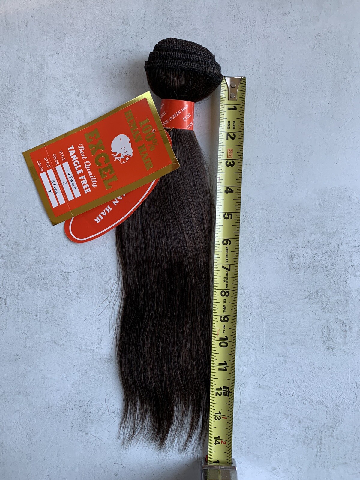 100% Human Weaving Hair by Excel, Silky Straight Smooth Texture 13-14″ Long! #2
