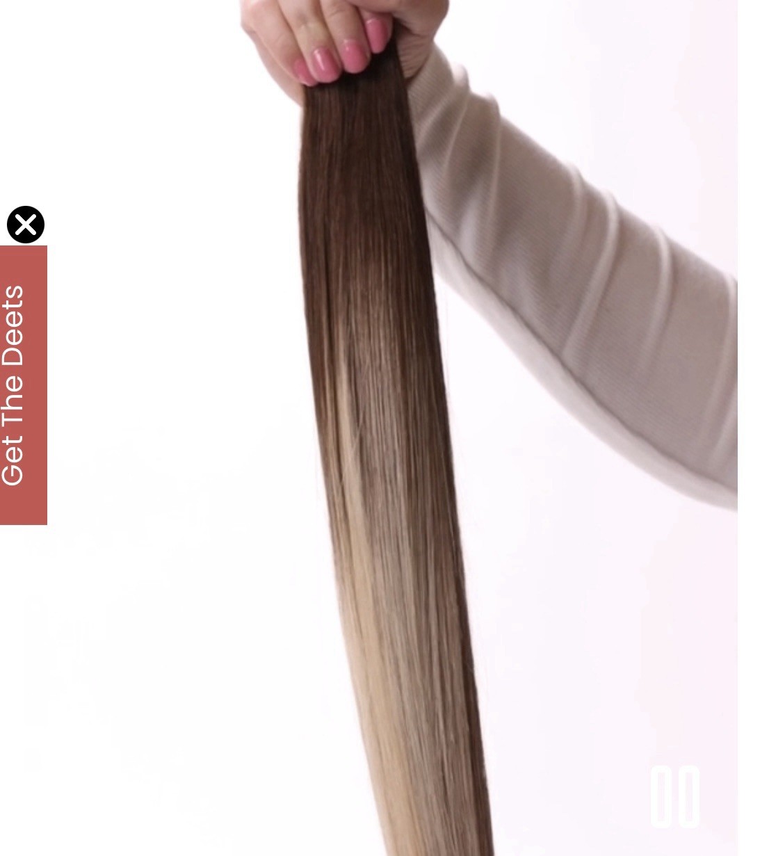 17” Flat Tip Extension Fusion Keratin Human Hair 8pc remy Balayage Omrea 9g