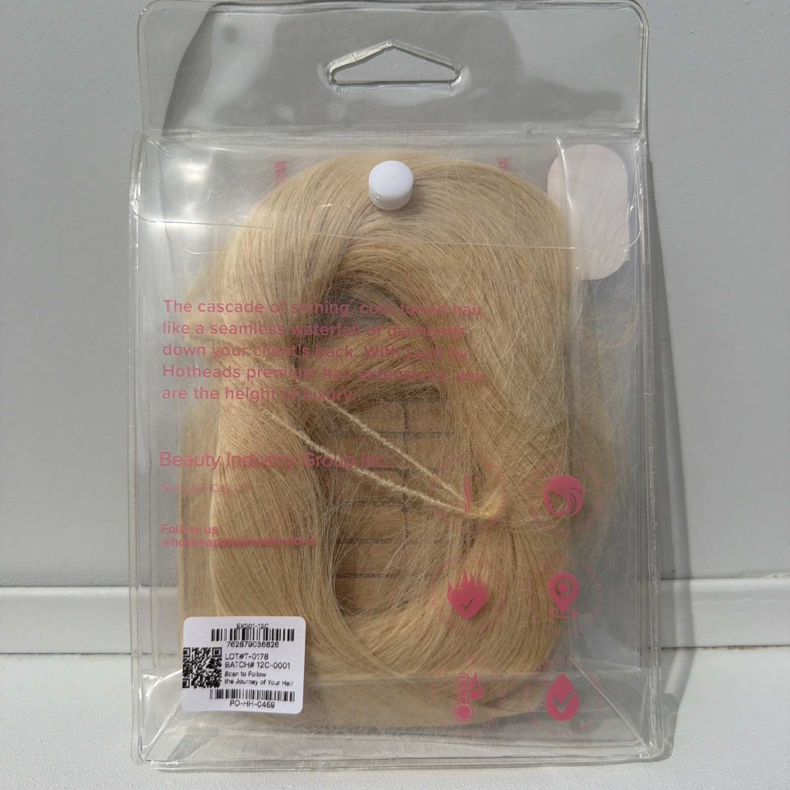 Hotheads Tape In Extensions LUSH Originals 26” 20 Pieces Topaz #60C Blonde NEW