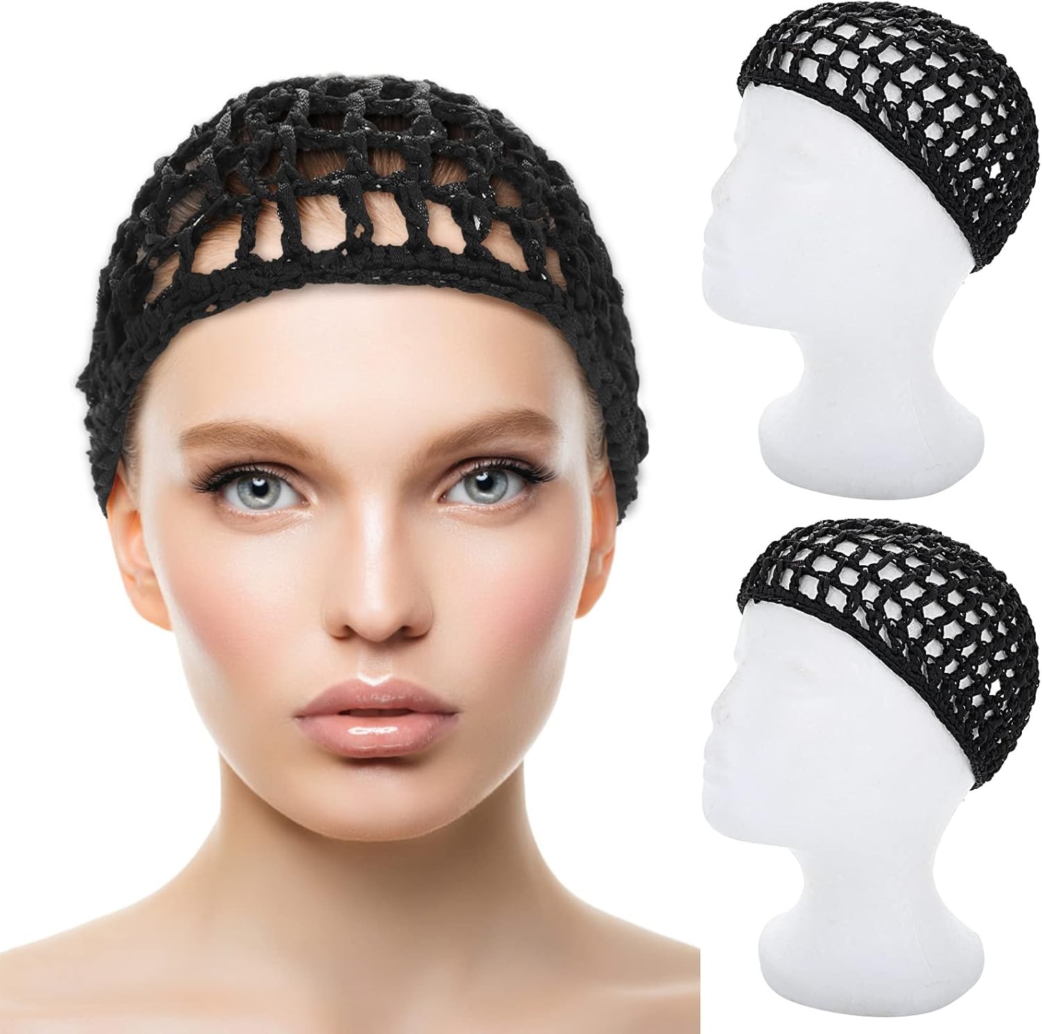 Wig Cap Thick Long Hair Caps Adjustable Net Mesh Braided Weaving Making Crochet