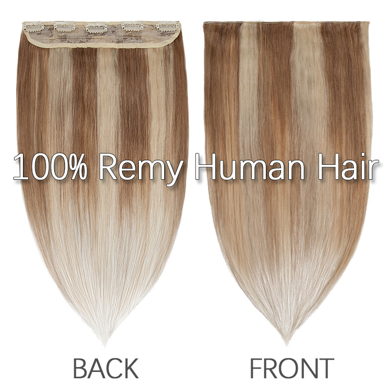 One Piece Clip-in on Long Wavy Real Remy Human Hair Extensions 3/4 Full Head US