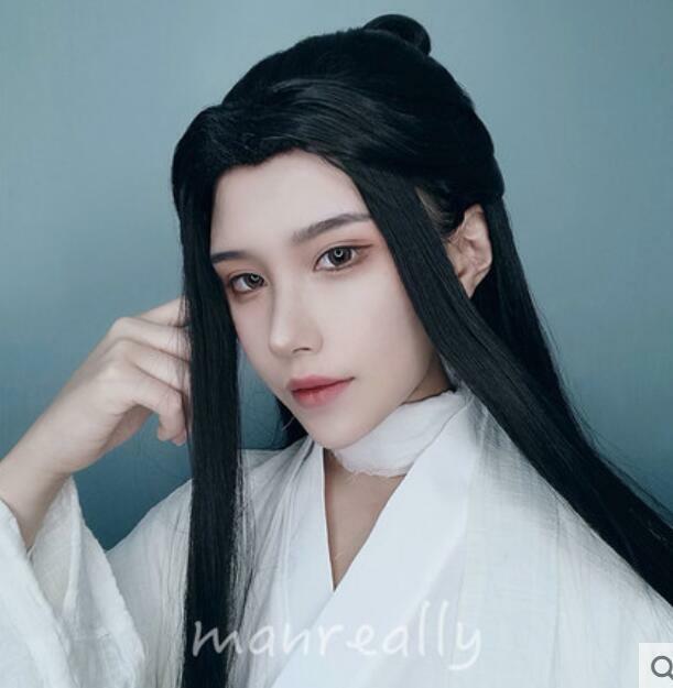 Chinese Antient Style Wigs Men Women Elegant Han Costumes Cos Universal Wig