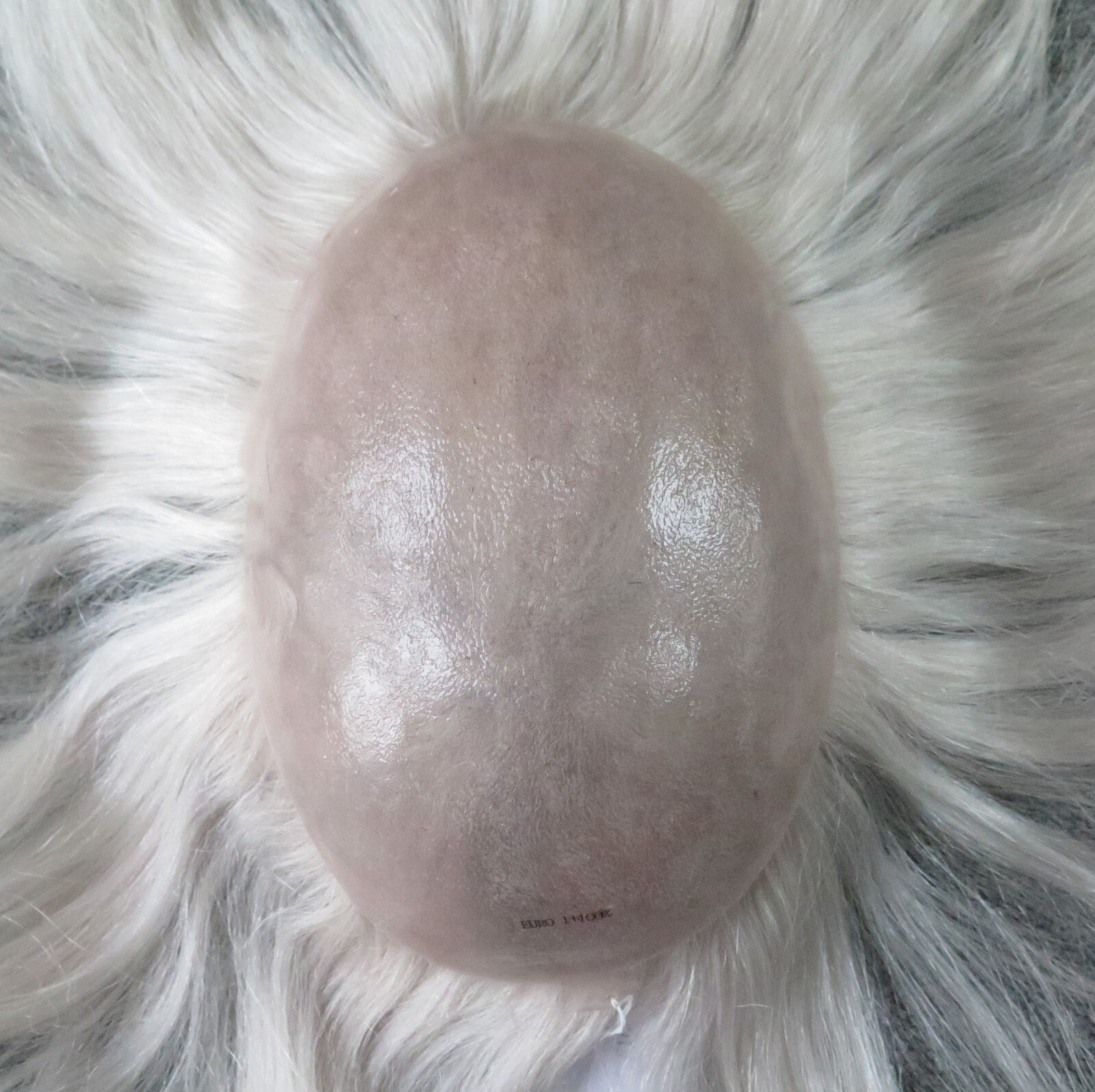 Real European Hair Replacement Toupee Injection Skin Virgin Grey Hair Hairpiece