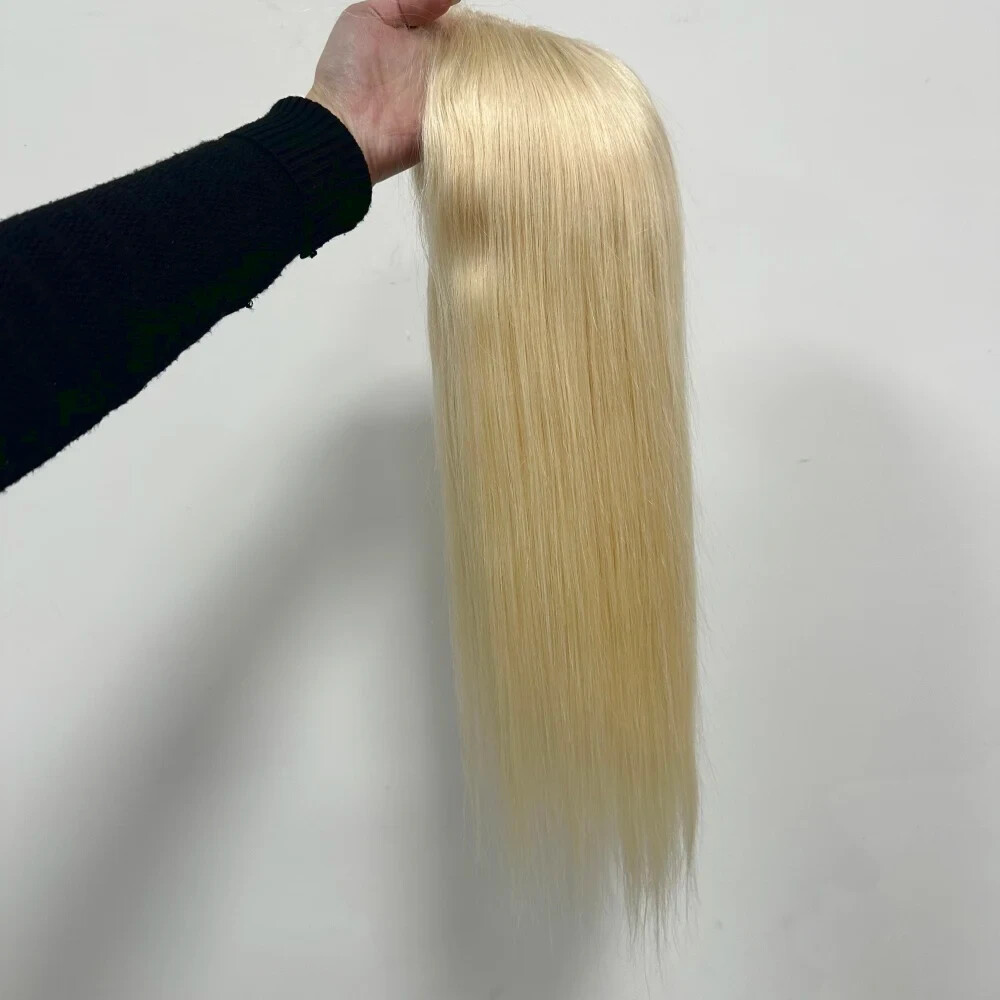 8″x8″ Light Blonde Swiss Lace Closure Topper Remy Human Hair Women Toupee #613