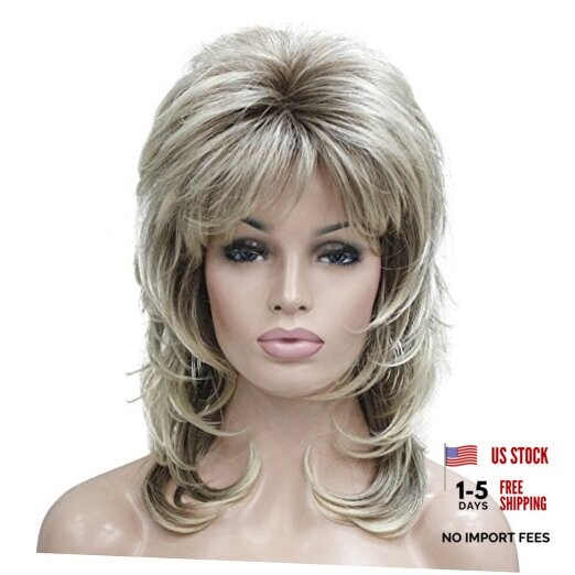 Long Soft Shaggy Layered Blonde Ombre Classic Cap Full R10/26 2 Toned Blonde