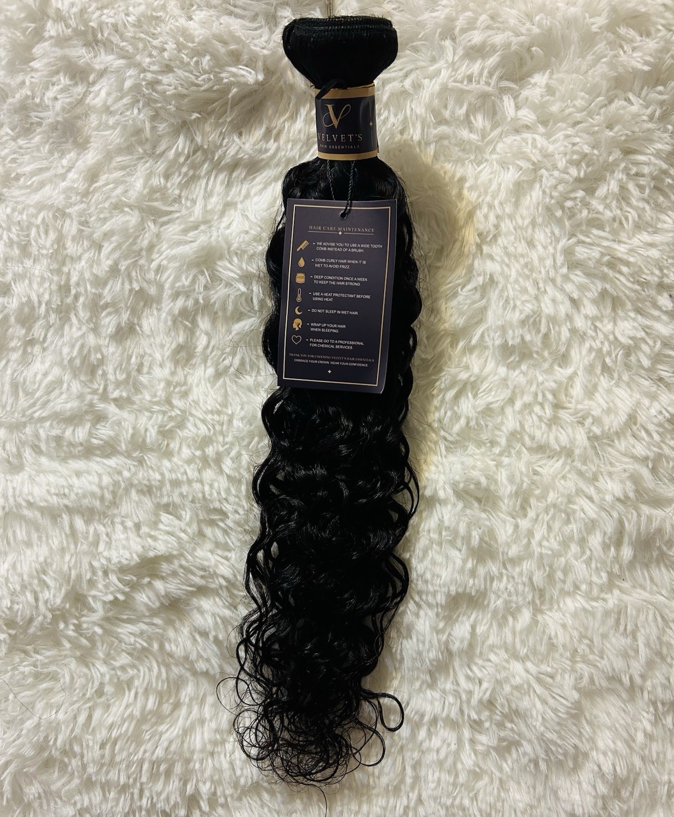 100% Human Water Wave Bundle – 18” | Natural Curly Texture