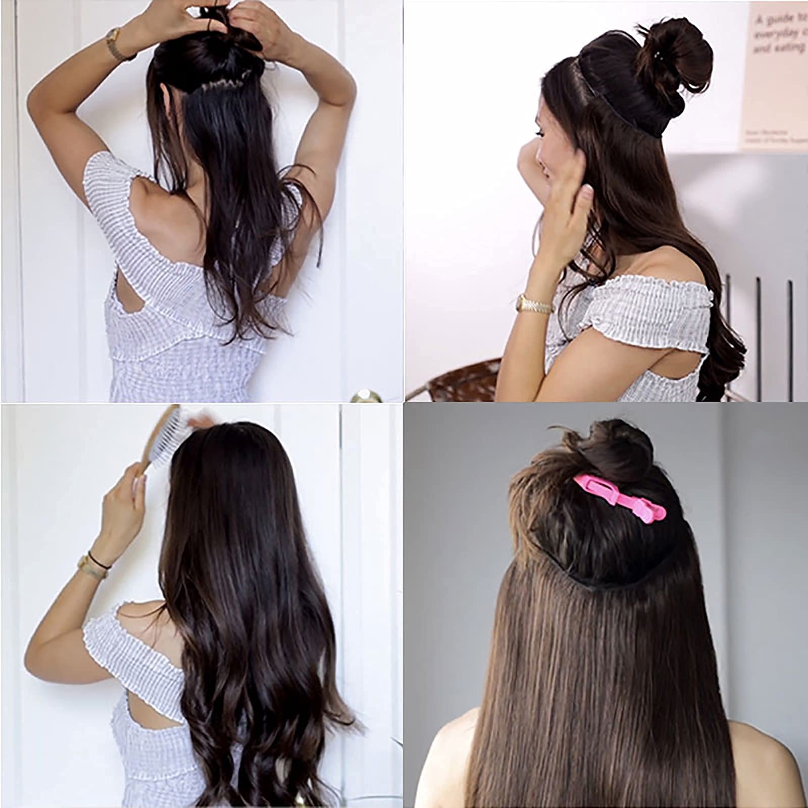 Tinashe Wire Hair Extensions Real Human Hair Medium Brown 18Inch 90G Straight