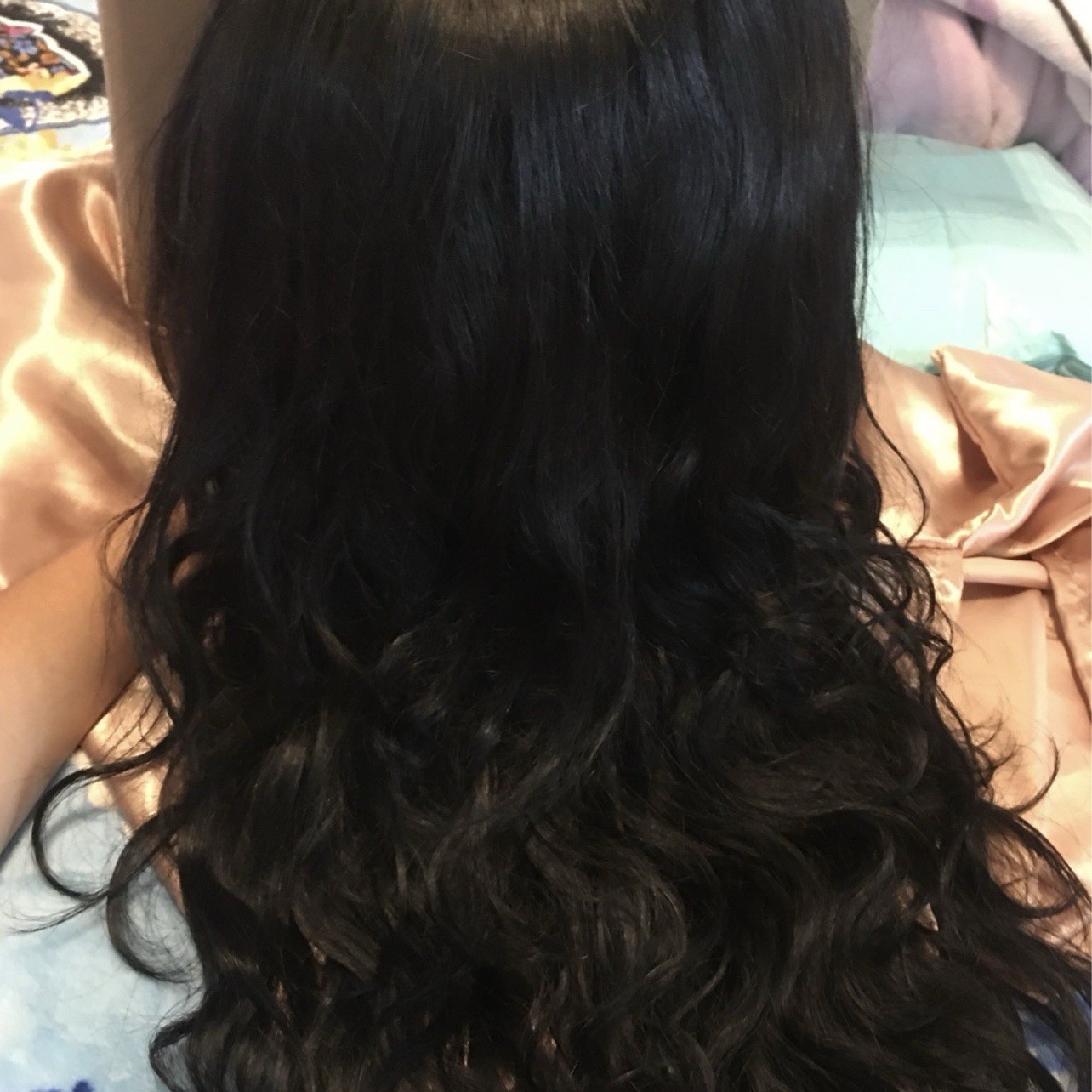 Glueless Natural Soft Wavy Wig with Clips & strap