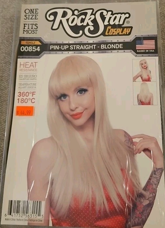 Rockstar Wigs Cosplay Pin-up Straight 00854 One Size Fits Most Heat Resistant