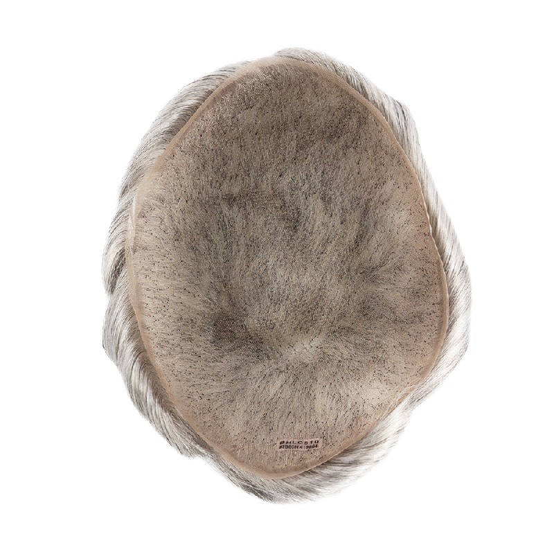Toupee Mens Human Hair French Lace Human Hair Replecement System Hairpieces #380