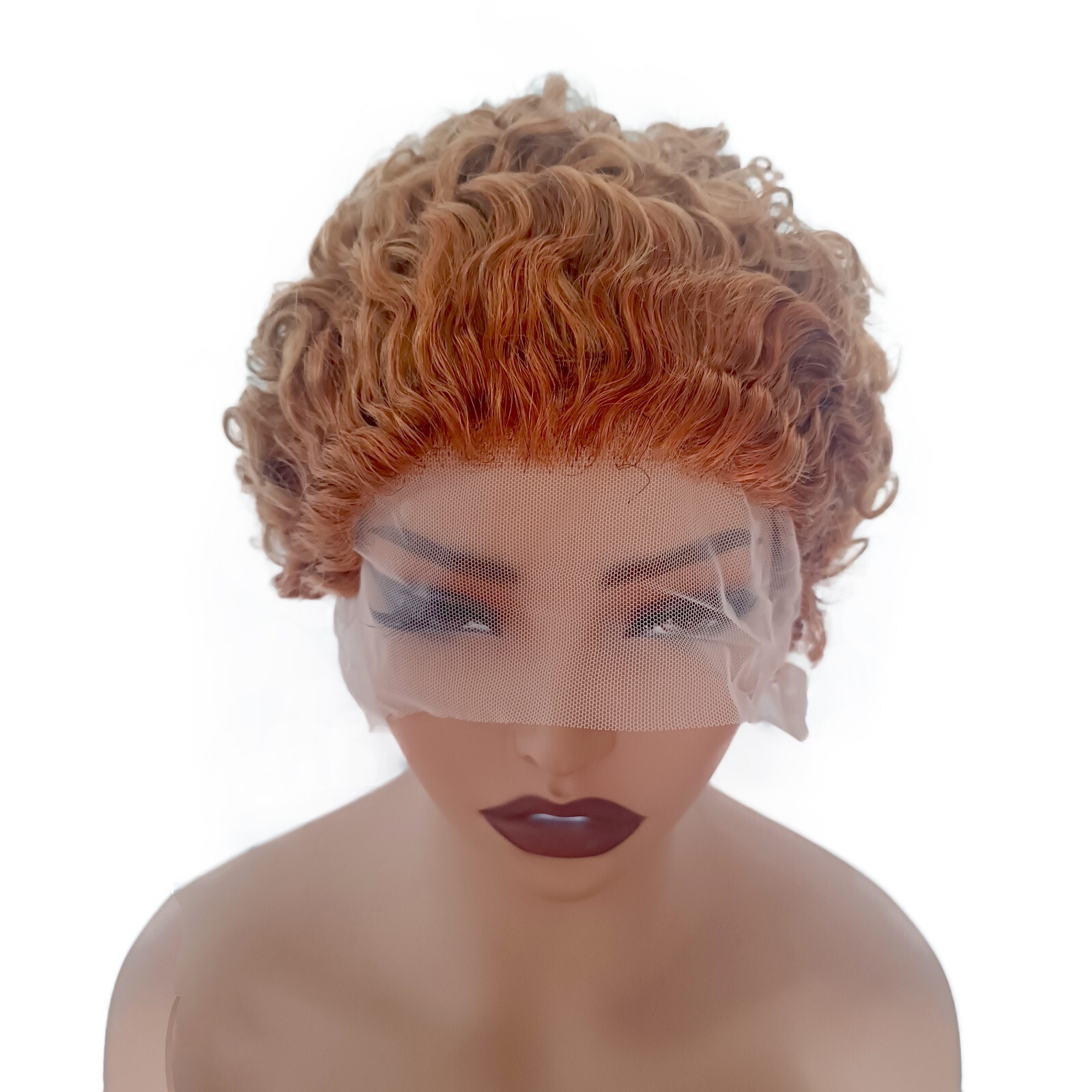 Short 6″ Curly Human Hair Lace Front Wig for Women 13×1 Lace Human Hair Afro Wig