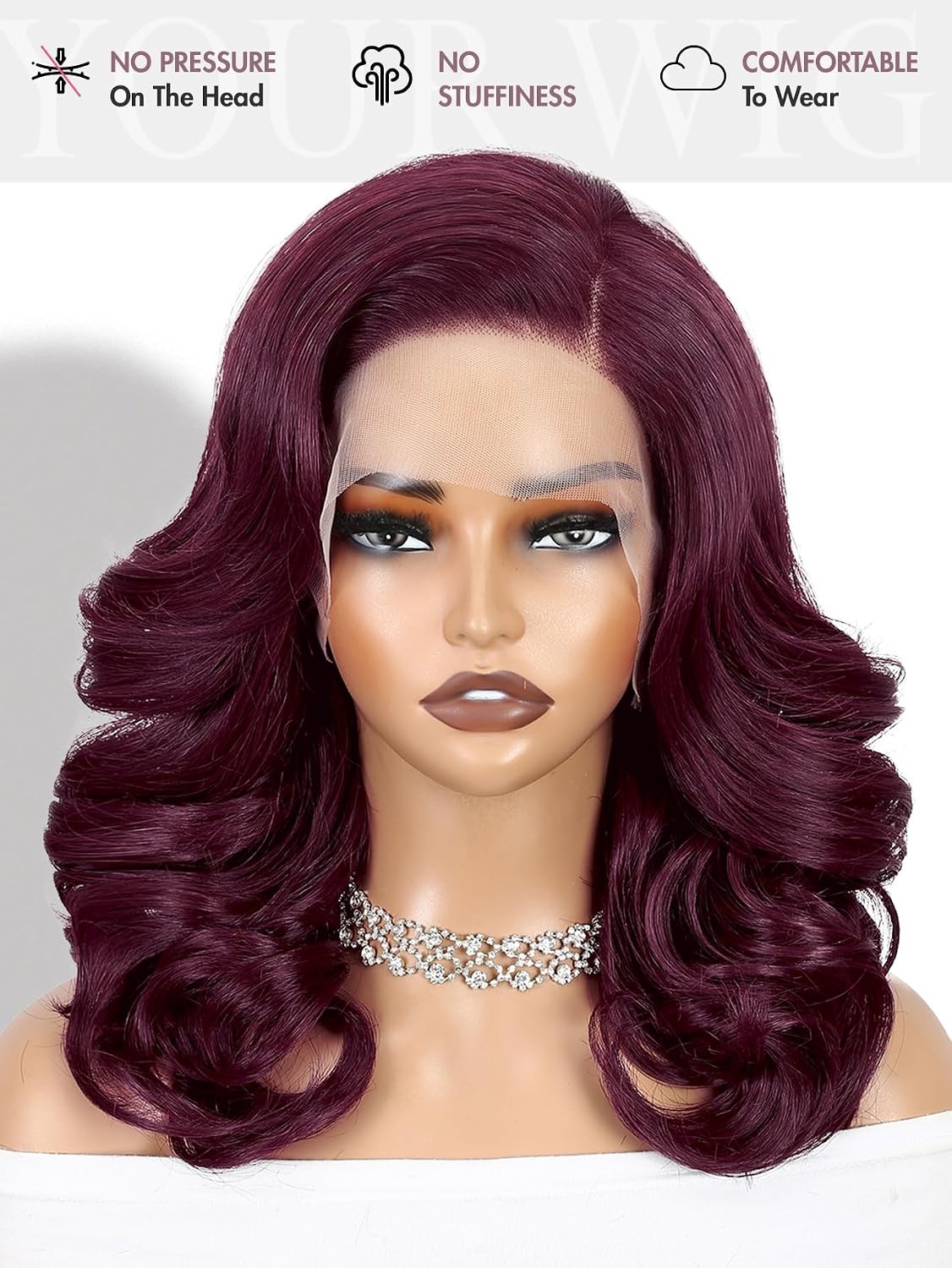 Lace Front Pre Plucked Short Curly Wigs for Black Women Side Part Human Hair