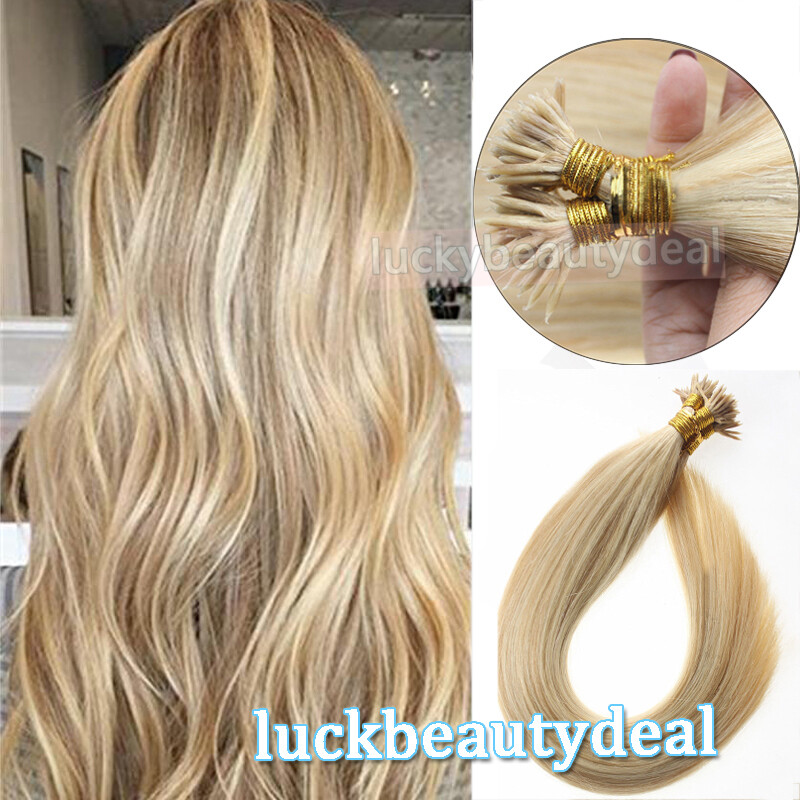 Pre Bonded Keratin Stick Tip I-Tip Remy Human Hair Extensions Full Head Thick 1g