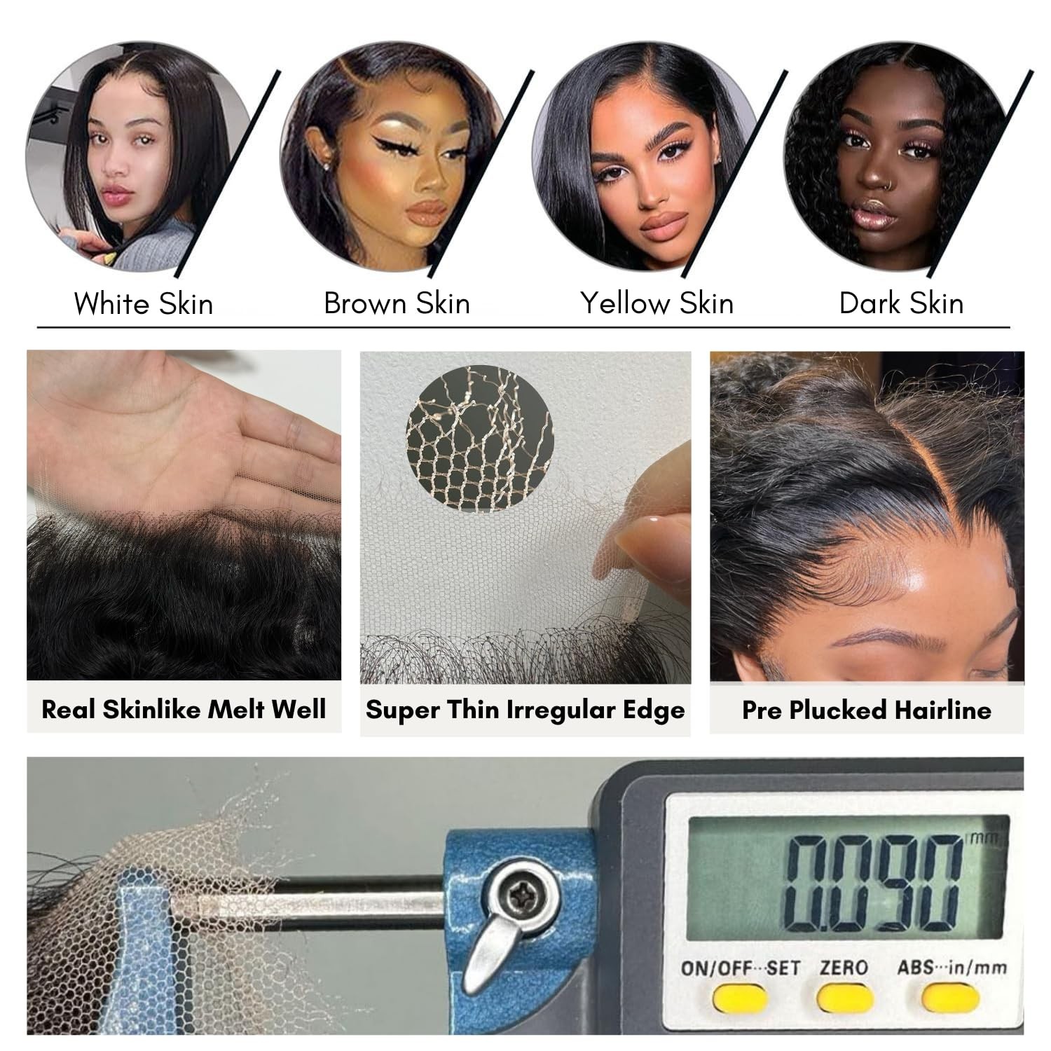 Auroo Water Wave 4X4 Skinlike Real Hd Lace Closure Only Single Knot Human Hair