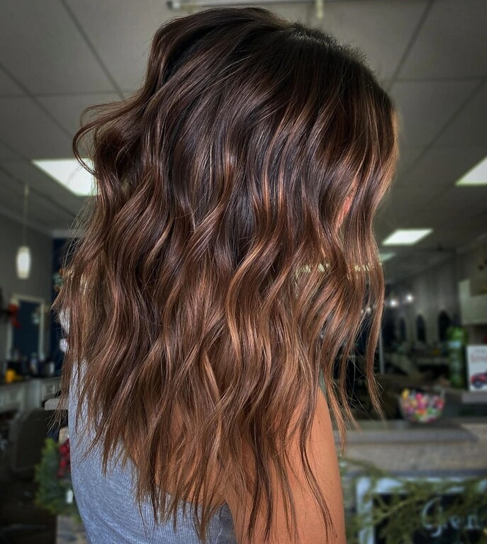 Balayage Chestnut Brown Ombre Human Hair Wig 13×4 Lace Wigs For Women
