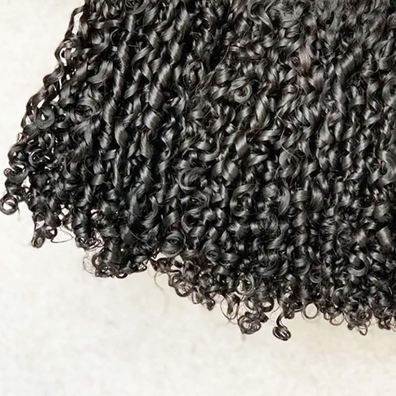 Jyz 16A Double Weft Pixie Bouncy Curly Human Hair Bundles 16 16 16 Inchs