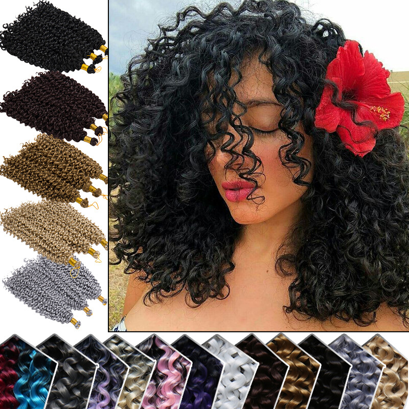 100% Real Natural Water Wave Crochet Braids Deep Curly as Human Hair Extensions