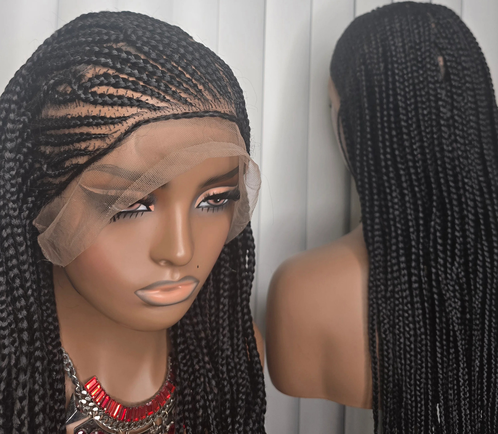 Adomac 045 Braided Wig One Sided Part for Classic Ladies – Stylish and Classic
