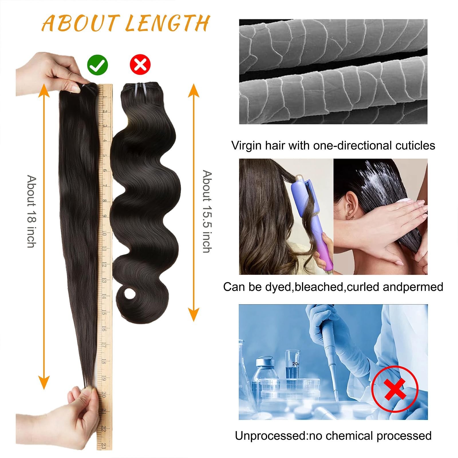 14A Brazilian Body Wave Hair Bundles 100% Real Virgin Human Hair Extensions 22-2