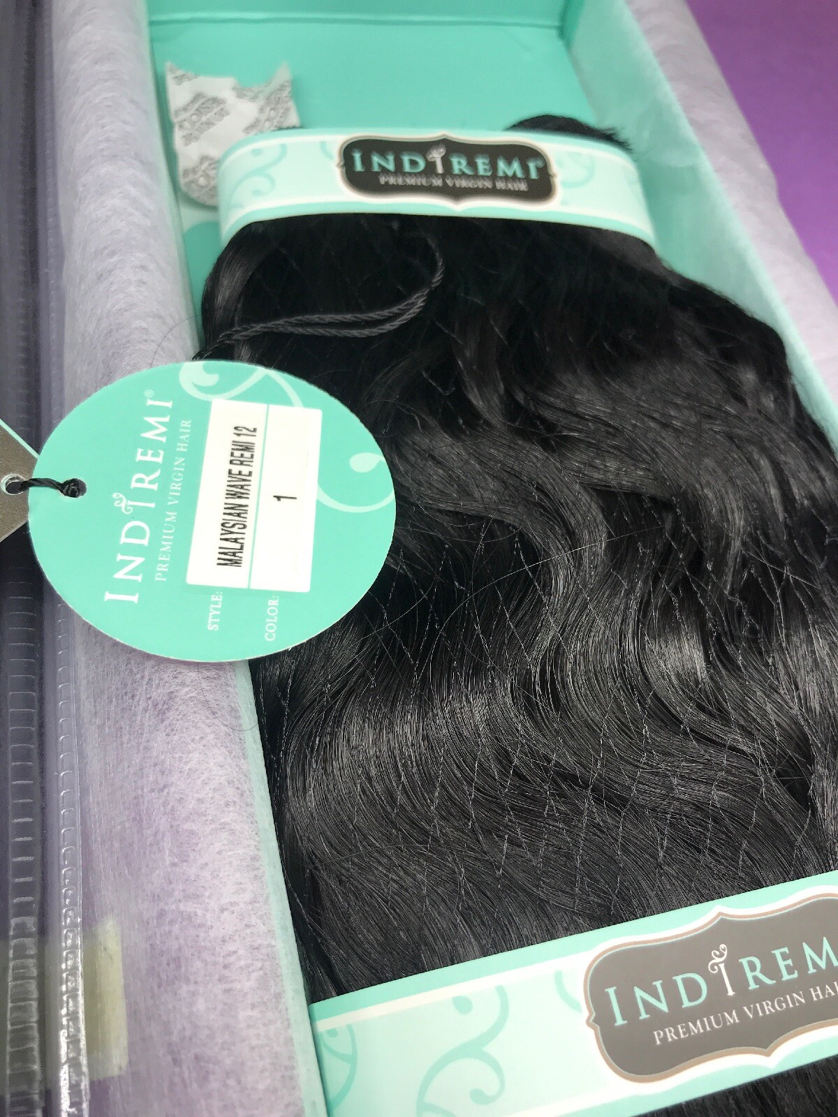 IndiRemi® Virgin Remi Hair Weave_MALAYSIAN_WAVE_WEAVING_12”_#1