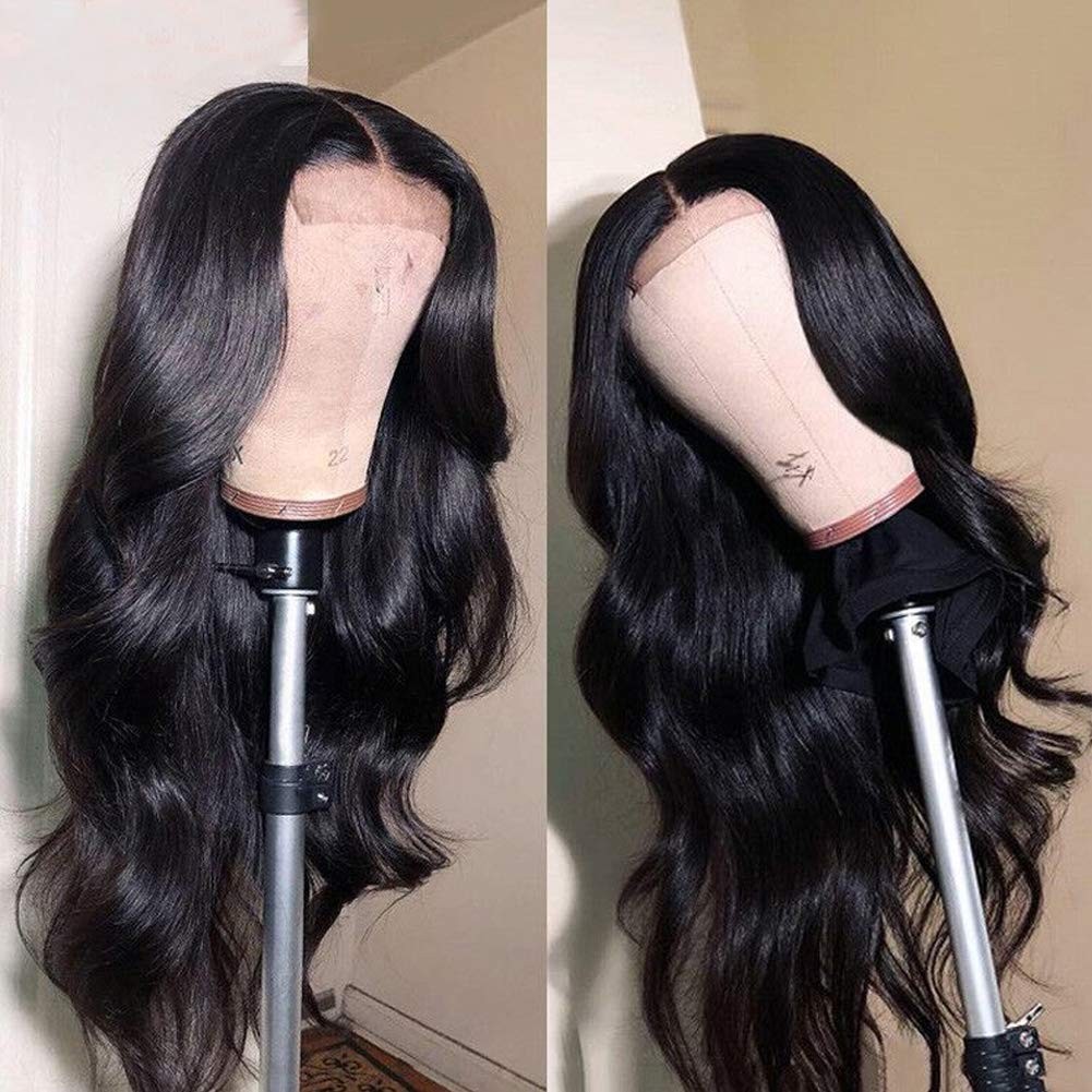 Body Wave Lace Front Wigs Human Hair Pre Plucked Bleached Knots, 150 Density