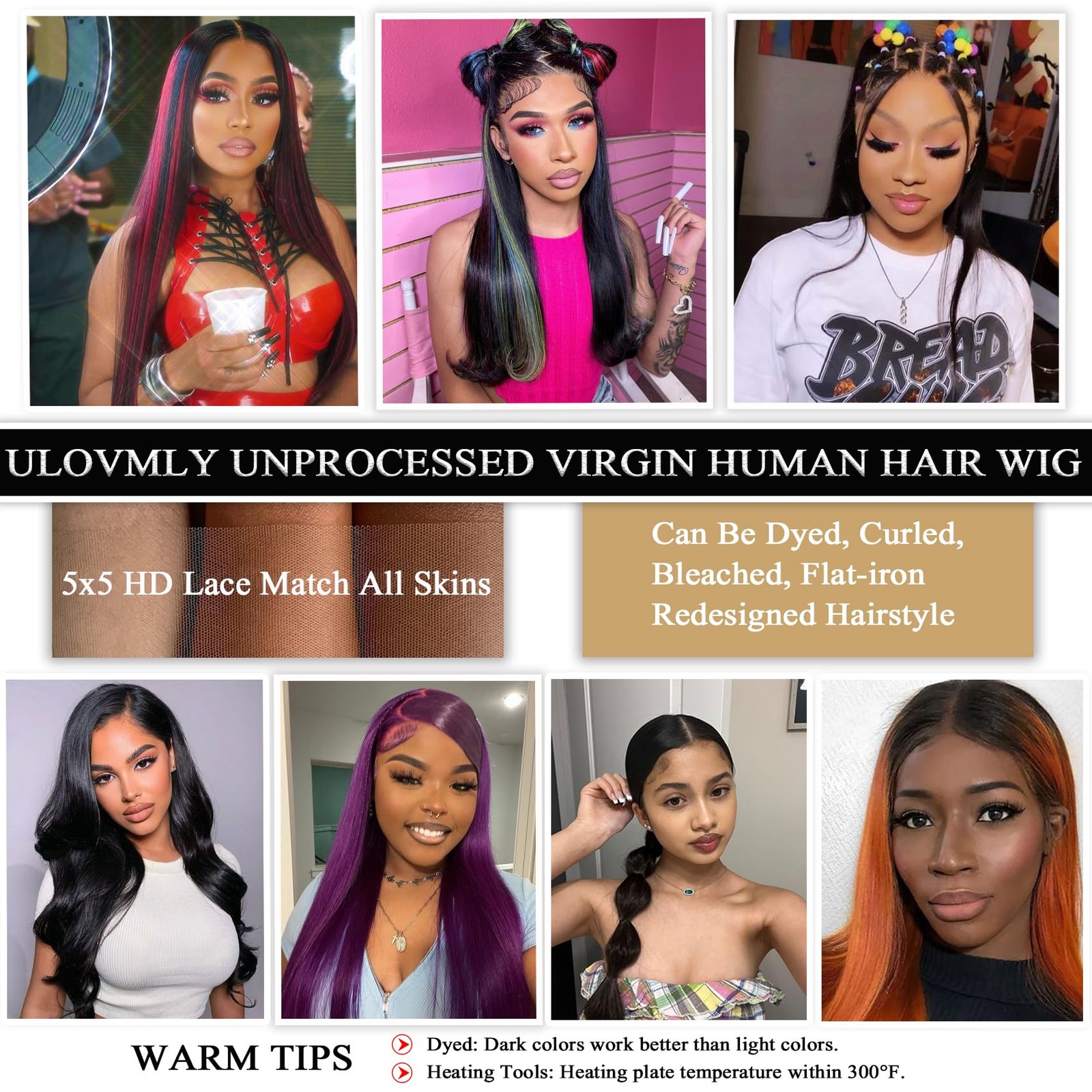 5×5 HD Lace Closure Wigs Human Hair 24 Inch Straight Lace Closure Wigs Human …
