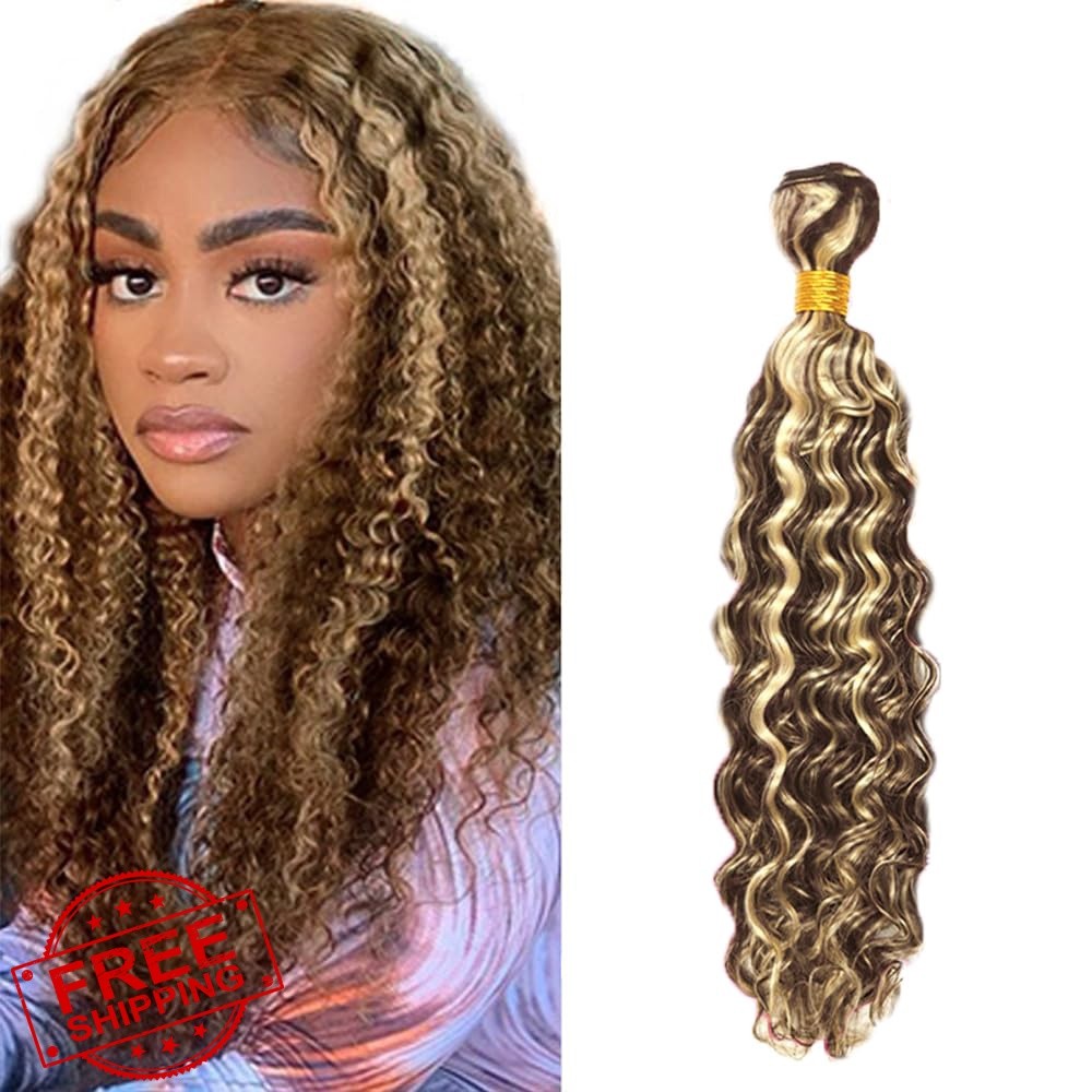 CrmBmod 22 Inch P4/613-Blonde-DP Deep Wave Human Hair Bundles