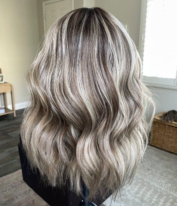 Ash Brown with Creamy Blonde Wigs Ash Roots 13×4 Lace Front 100% Human Hair Wigs