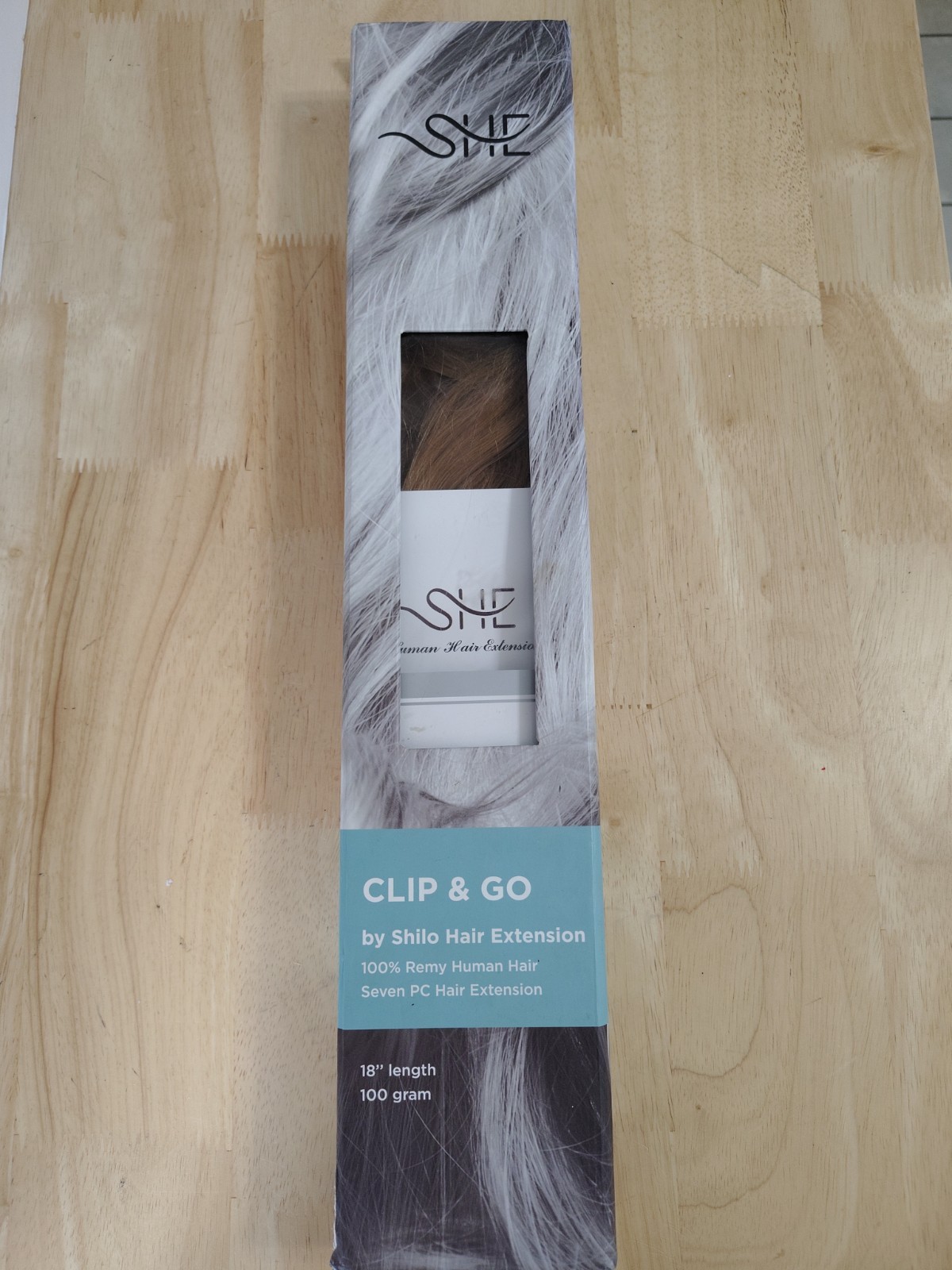 SHE Shilo Hair Extensions Clip&Go 100% Remy Human Hair 100 Grams 18 inch T8/613