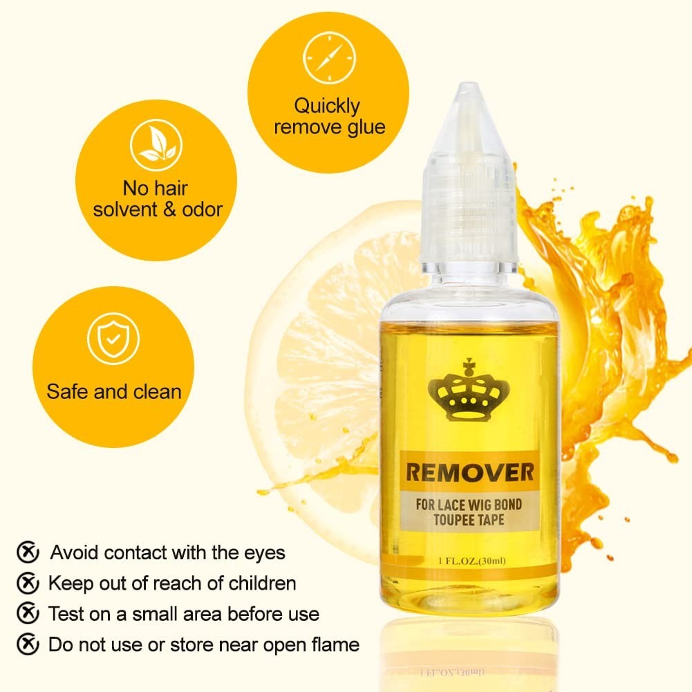 Gentle Hair Extension Remover – Non-Irritating Adhesive Solution in 1oz Bottle