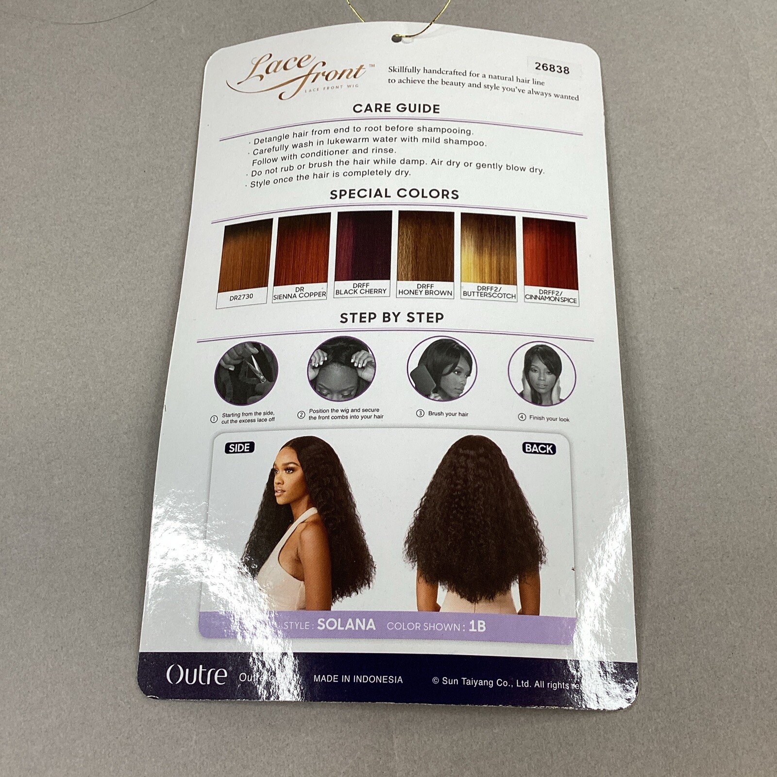 Solana Long Wavy #S4/30 Dark Brown Honey Brown Synthetic Lace Front Wig