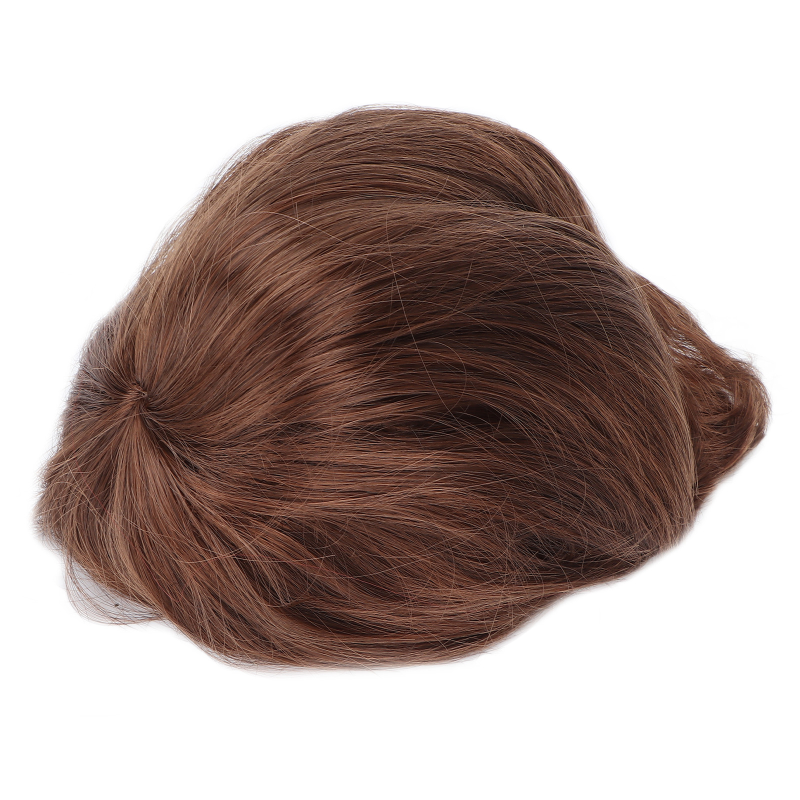 Men Short Light Brown Wig Male Short Straight False Hair Full Wig for Halloween