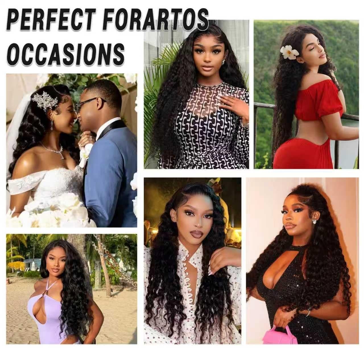 16A Deep Wave Human Hair Bundles – Silky Soft Brazilian Virgin Extensions, 4 Pac
