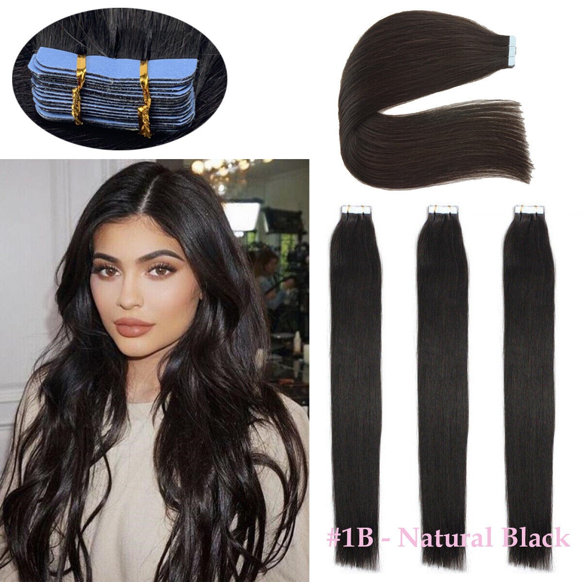 Tape in Hair Extensions Real Human Hair Skin Wefts Remy Brazilian Hair Straight