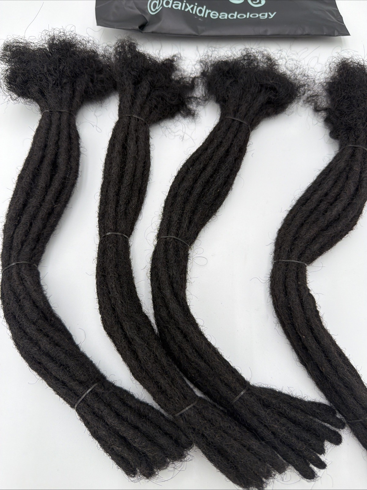 DAIXI 10″ Human Hair Dreadlock Extensions 40 Strands 0.6cm Handmade
