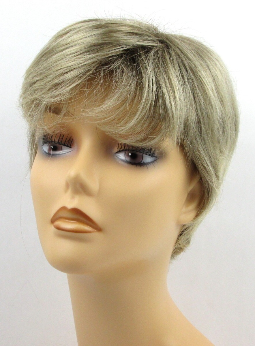 WOMENS LADY SHORT STRAIGHT HAIR PIXIE STYLE LAYERED WIG W/ WISPY BANGS WENDY