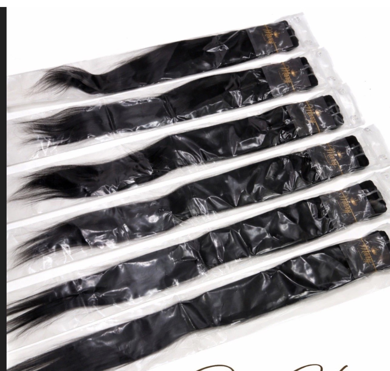 Mary 24” Clip-In Human Hair Extensions 7PCS Full Head Straight Jet Black #1