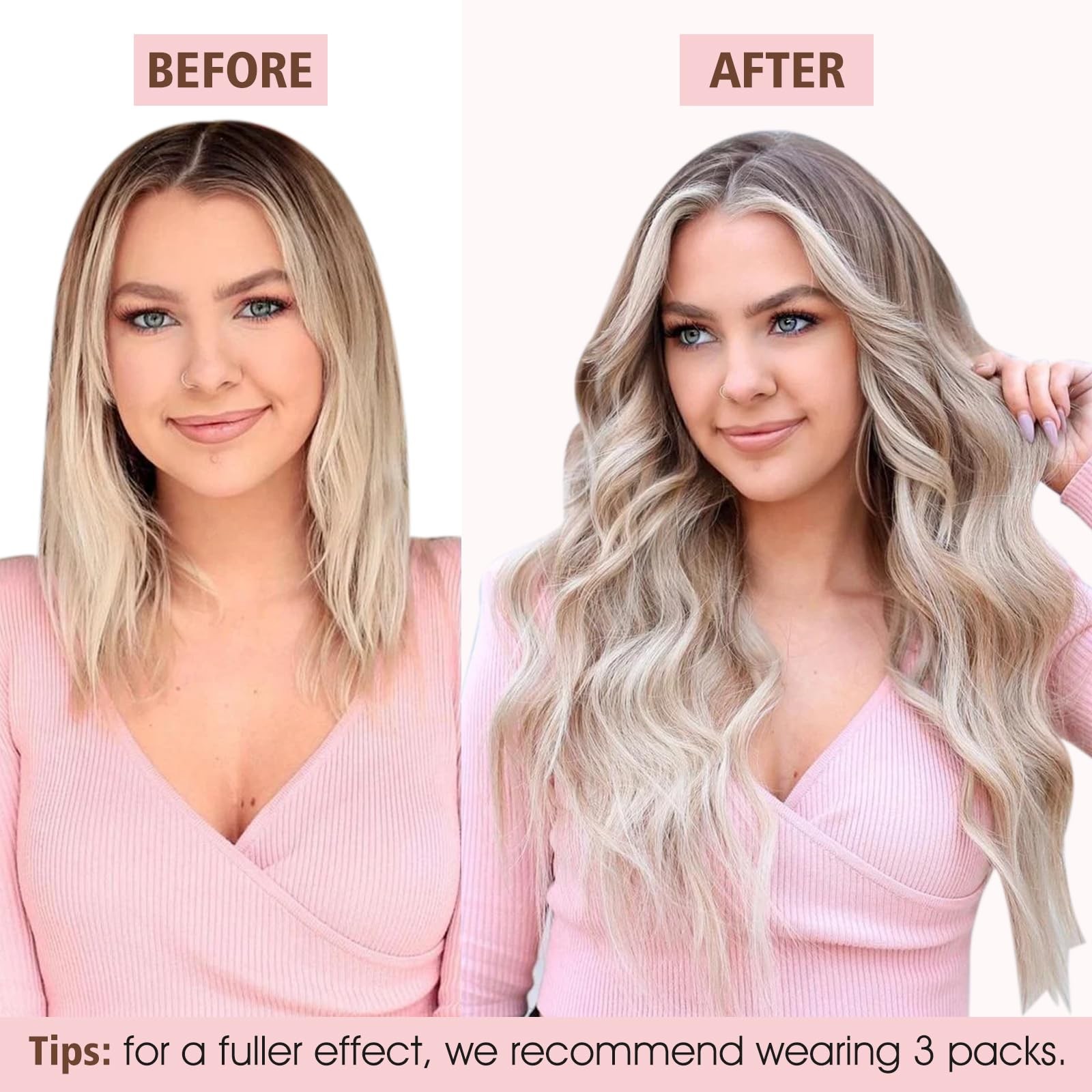 Hairro 14 Inch Tape In Hair Extensions Body Wave Human Hair Blondish Brown