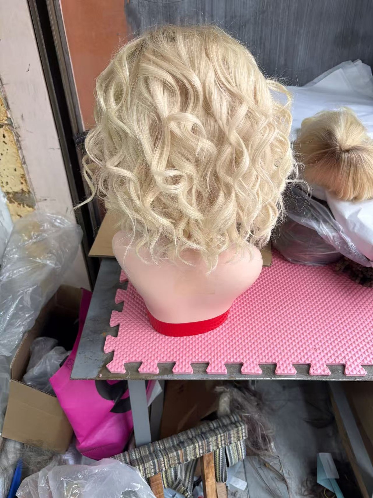 Short Bob Ombre White Blonde Lace Front Wigs 100% Human Hair Wigs for Women