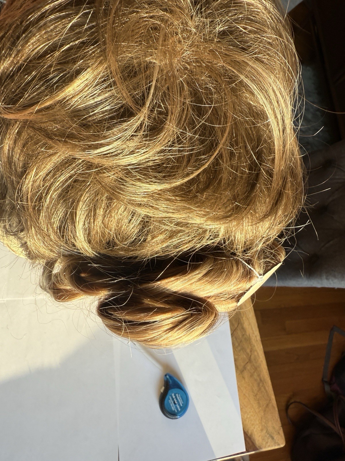 100% Human Hair Wiglet Hazelnut Brown Curly Womens Claw Clip Indian Extension