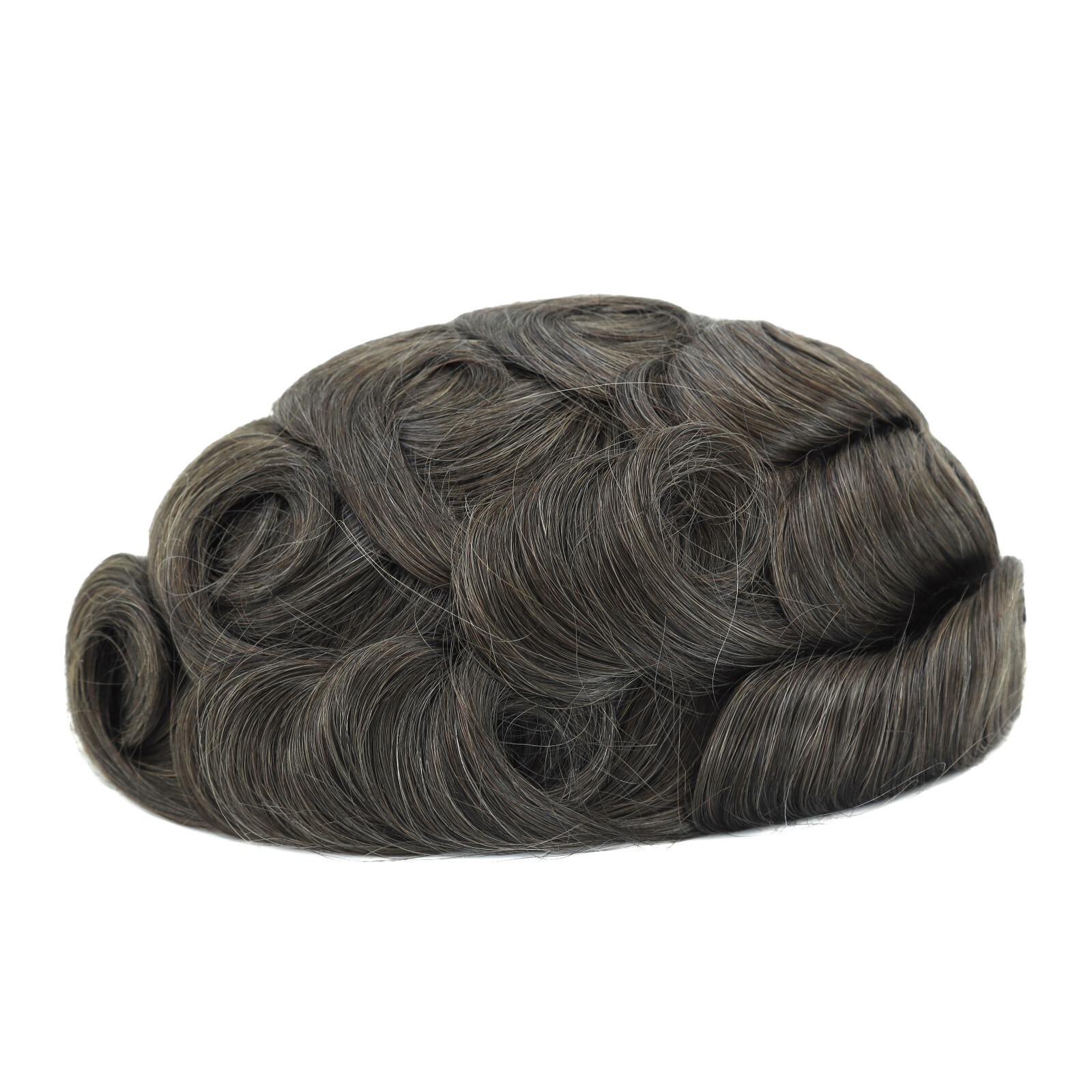 Thin Skin Human Hair Replacement System Mens Toupee Hairpieces 8×10 #4ASH