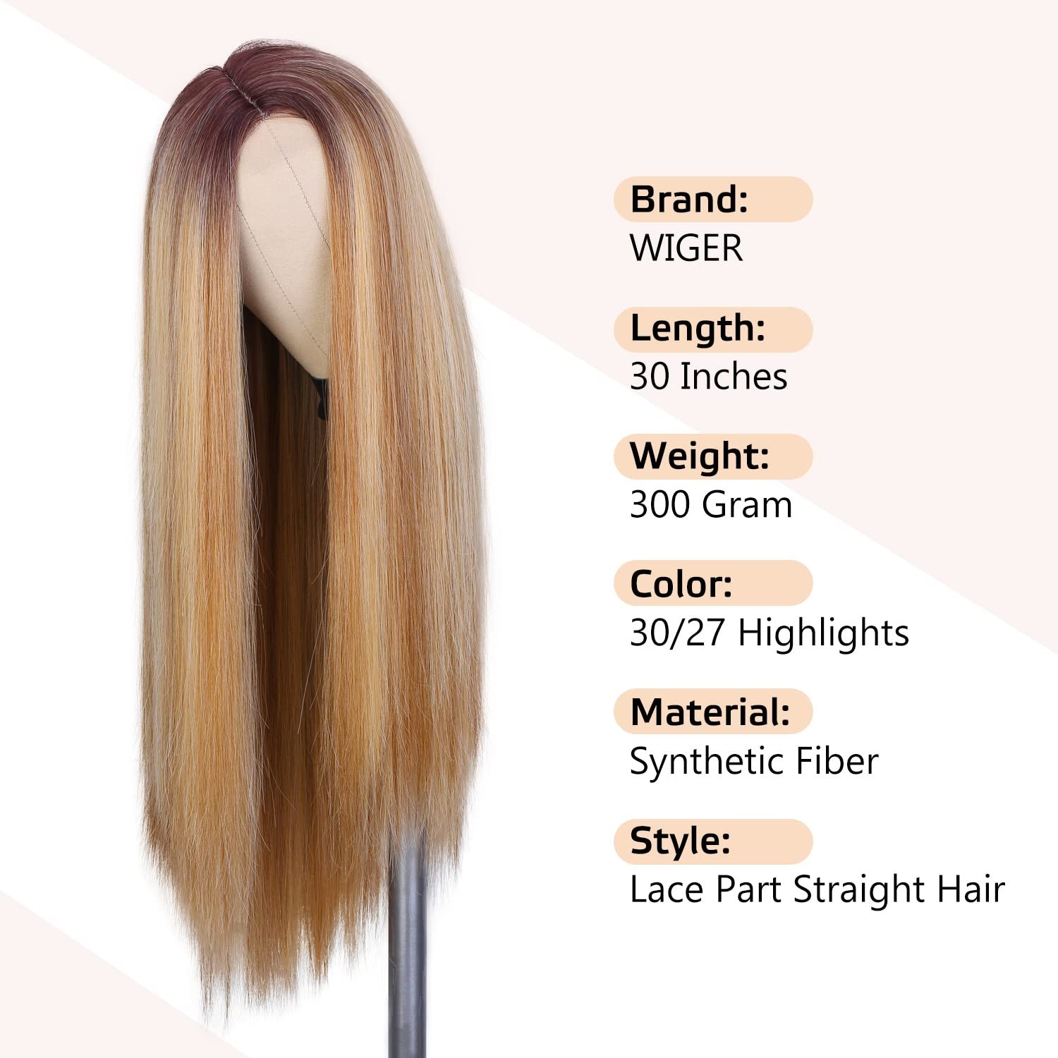 30-Inch Ombre Highlight Blonde Wigs for Black Women – Luxurious & Stylish