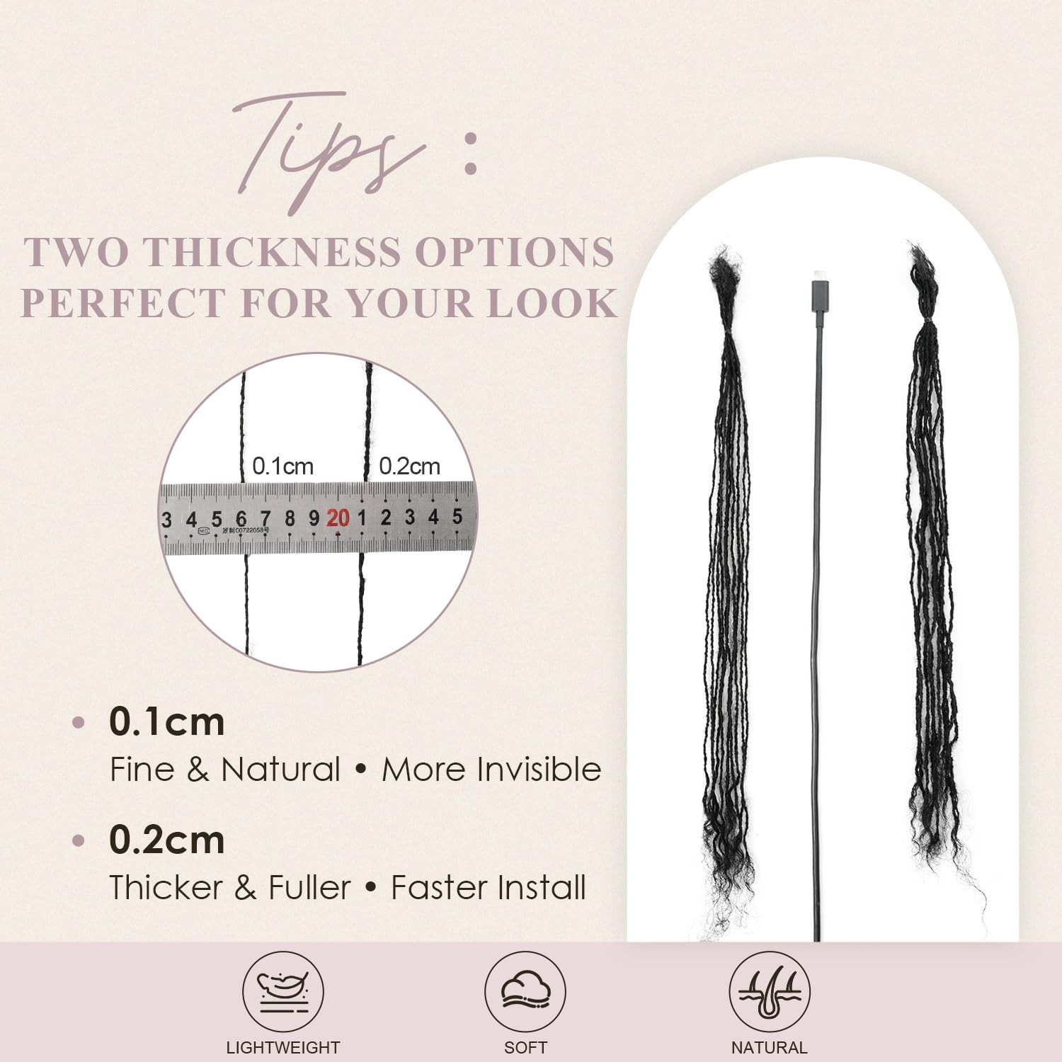 Originea Sister Locs Extensions Human Hair Curly Tips Permanent Micro Locs