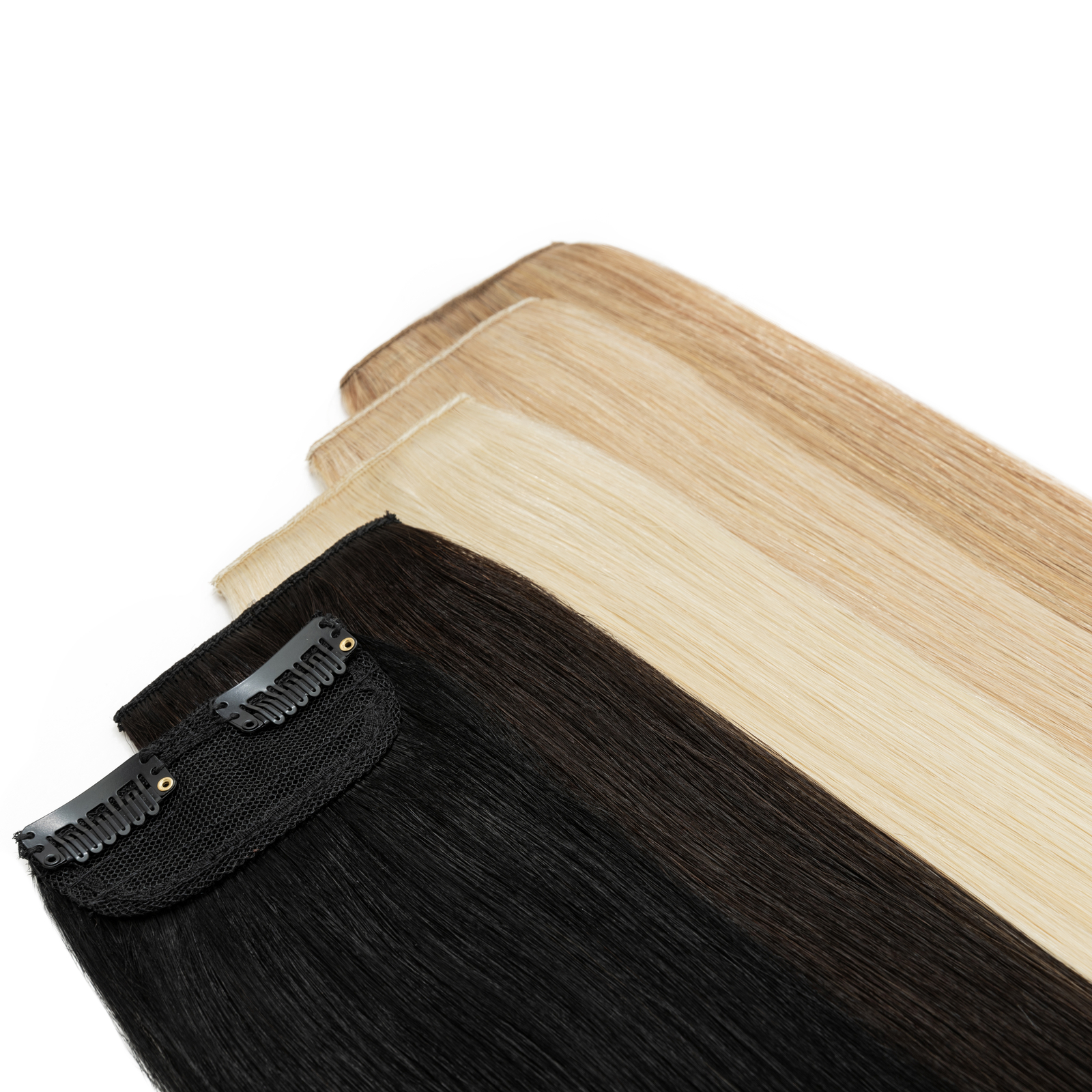 Short Mini Hair Pad Clip In Top/Side Real Remy Human Hair Extensions One Piece X