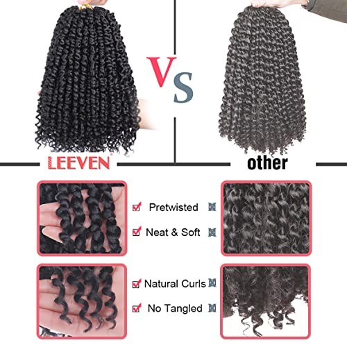 8 Packs Ombre Brown Passion Twist Hair 10 Inch Pre 10 Inch (Pack of 8) T30#