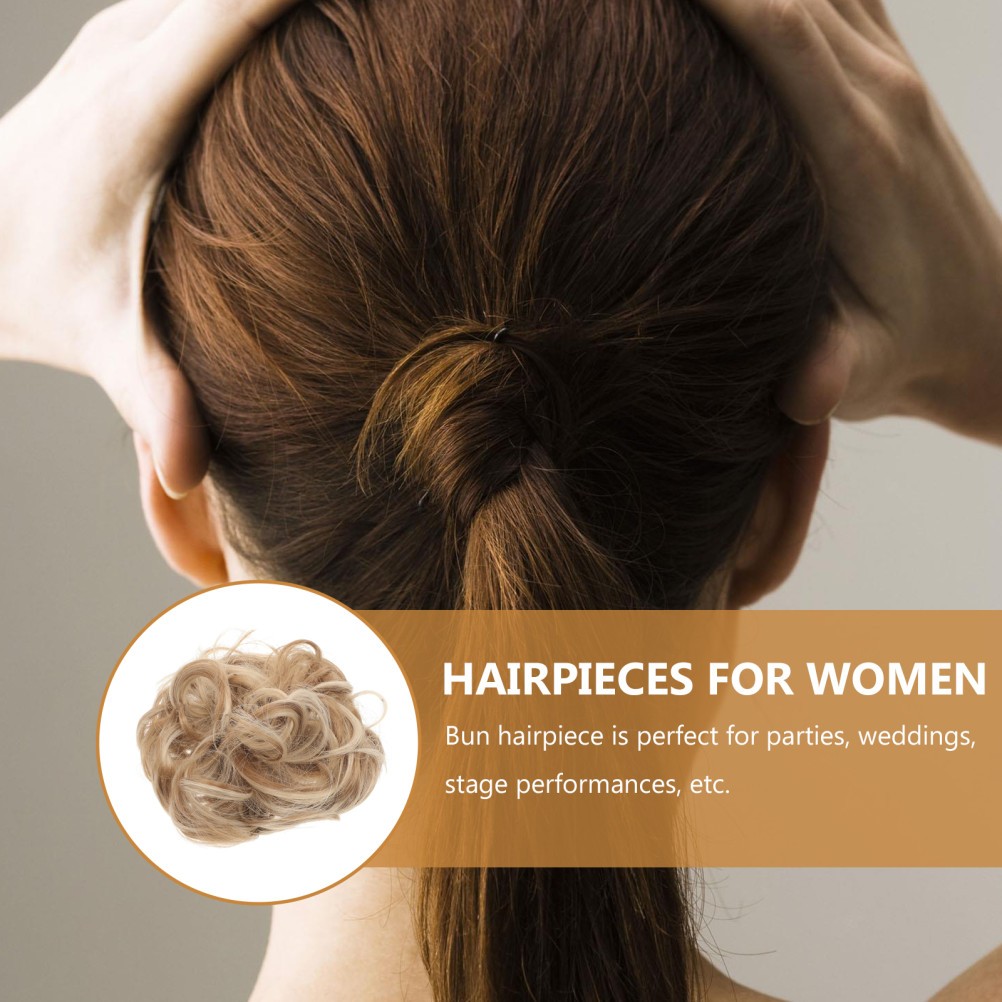 2pcs Messy Bun Hair Piece Synthetic Chignon Wig Scrunchies for Daily Wear
