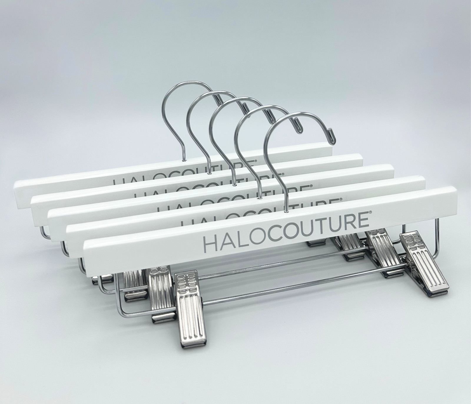 Halo Couture Extensions Hanger (Pack of 10, 20, 50, or 100 Wooden Hangers)