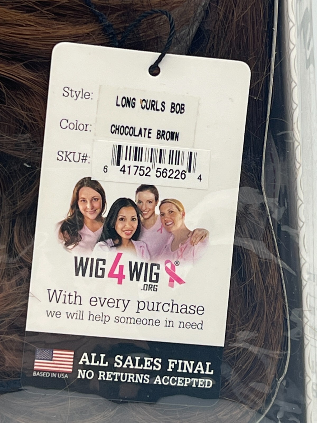 Rock Star Wigs Long Curls Bob Chocolate Brown Costume Cosplay NIB